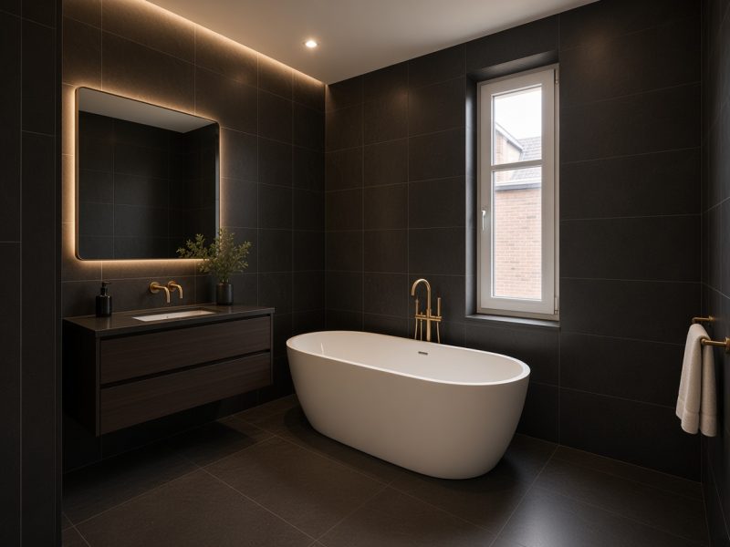 Salle de bain anthracite — Ciney